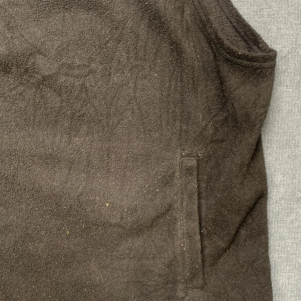 Caribou Creek Vest Mens Large Black Fleece Full Zip Mock Neck Hiking Outdoor